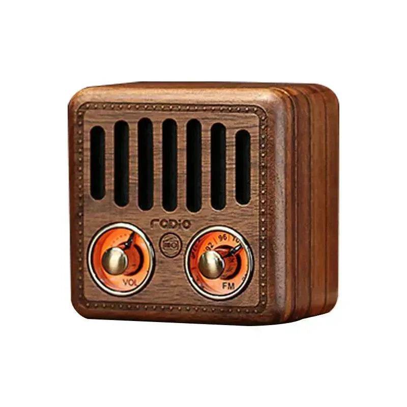 Wooden Bluetooth Speakers Retro Solid Wooden Audio With Radio Card - EX-STOCK Canada