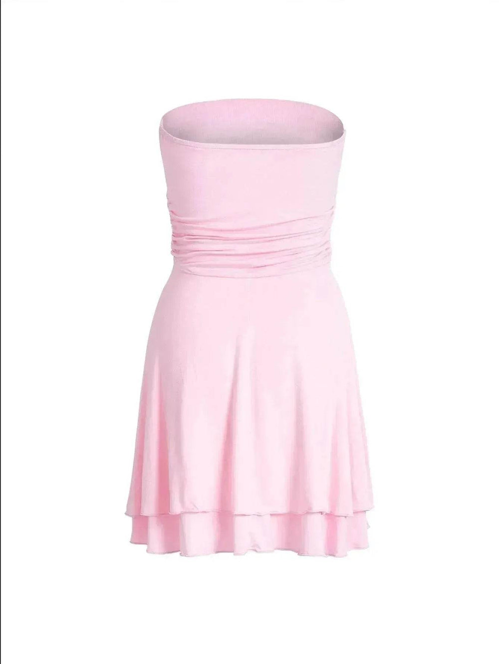 Y2K Tube-top Short Dress Summer Charming Pleated Tight Dresses For Womens Clothing - EX-STOCK Canada