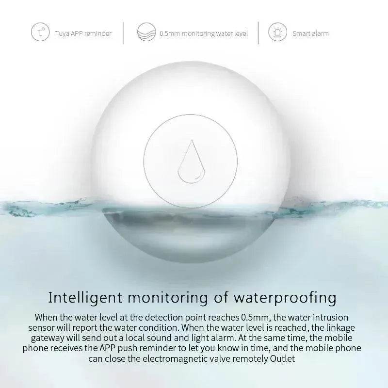 Zigbee Smart Wireless Water Sensor Flood Alarm Detector Smart Home FCCID Authentication - EX-STOCK Canada