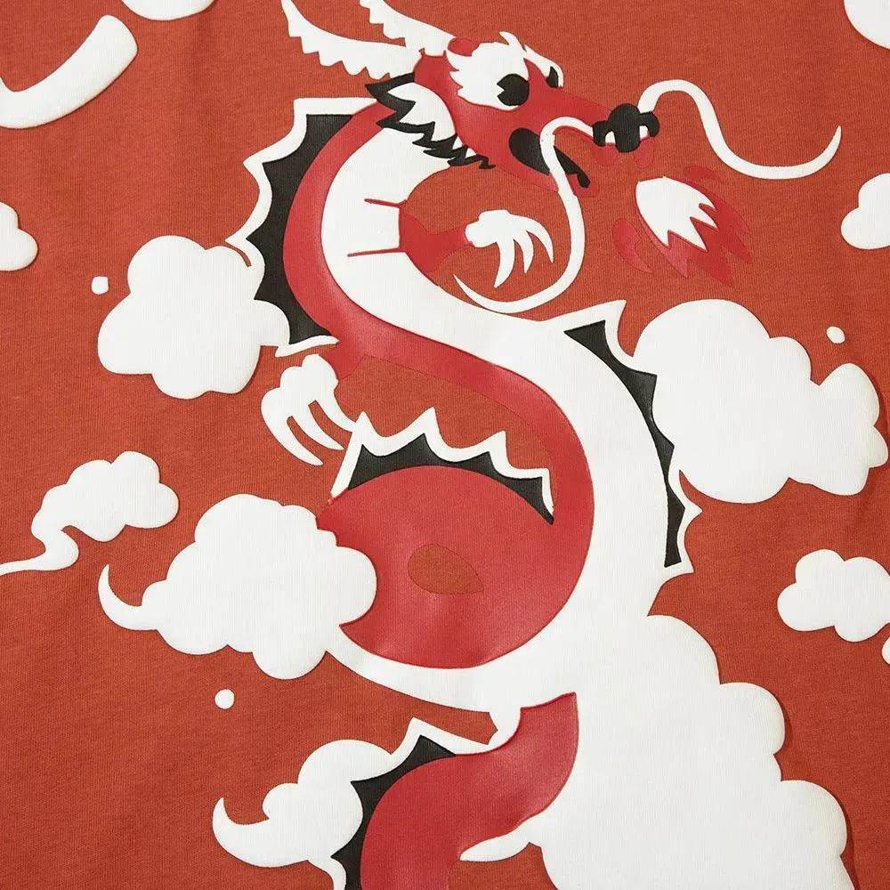 Zodiac Pattern Dragon Print Short Sleeve - EX-STOCK Canada