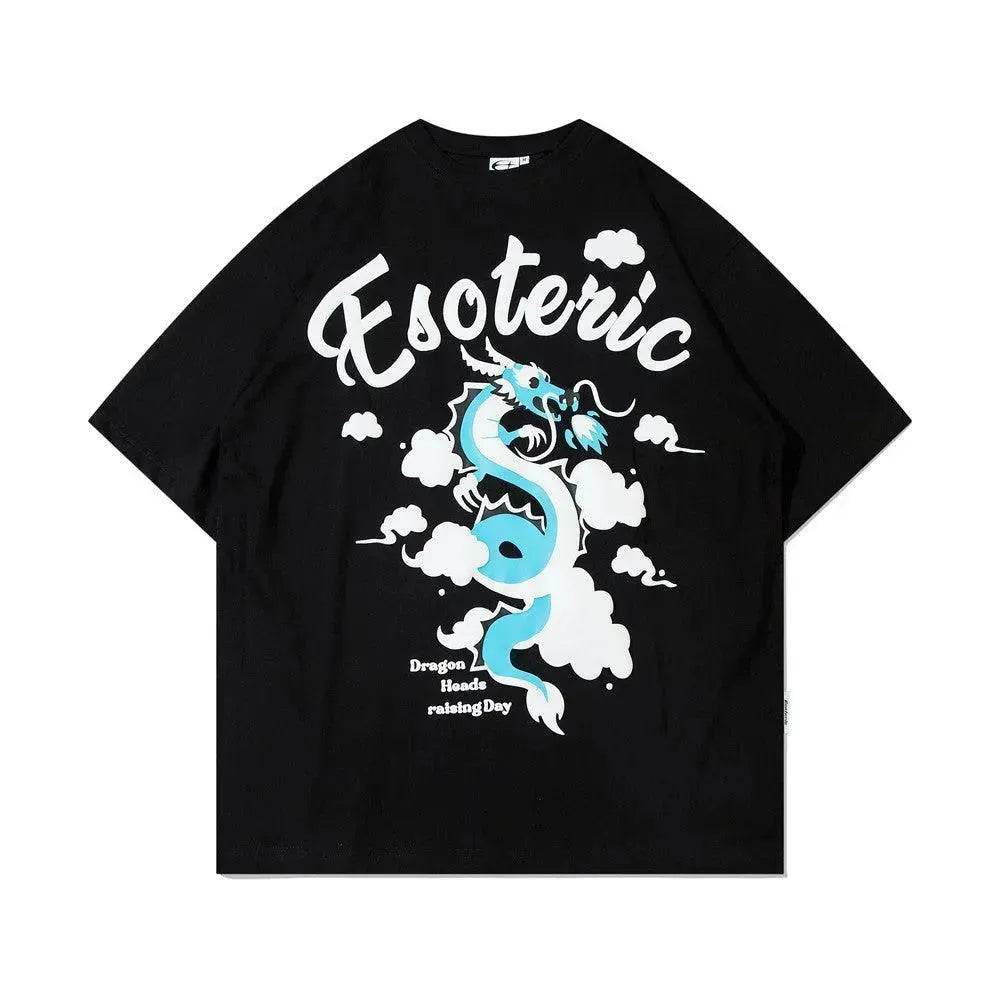 Zodiac Pattern Dragon Print Short Sleeve - EX-STOCK Canada