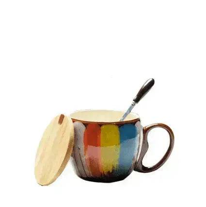 Creative Handmade European Style Ceramic Couples Mug with Lid Soon - EX-STOCK Canada