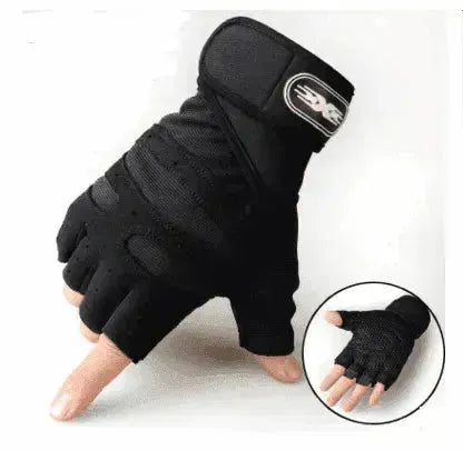 Guantes de ciclismo de medio dedo, transpirables y elásticos para gimnasio - EX-STOCK CANADA
