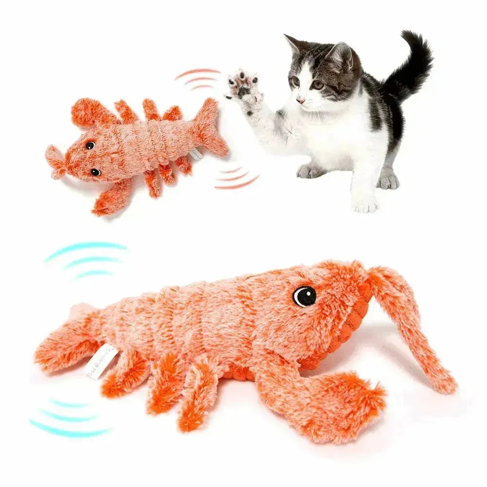 Gamberetti Elettrici Saltellanti Giocattolo USB a Ricarica Simulazione Aragosta Divertente Animale Domestico - EX-STOCK Canada