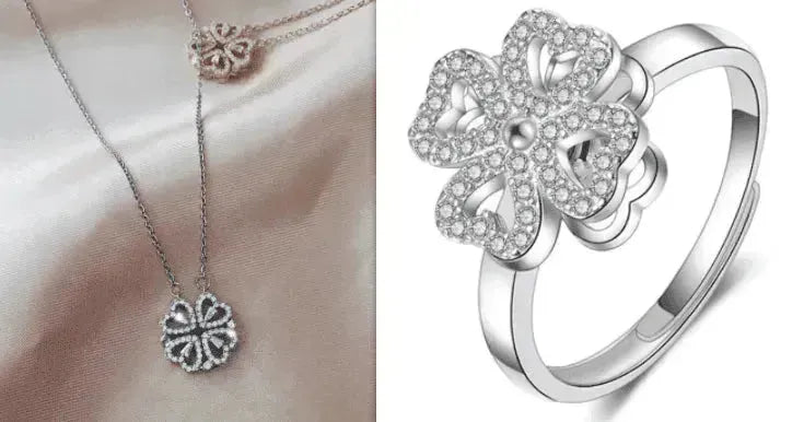 Collar de mujer con trébol de cuatro hojas deformable desmontable de estilo explosivo - EX-STOCK CANADA