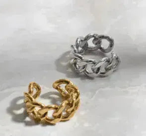 Fashionable with unique chain design ring - EX-STOCK CANADA