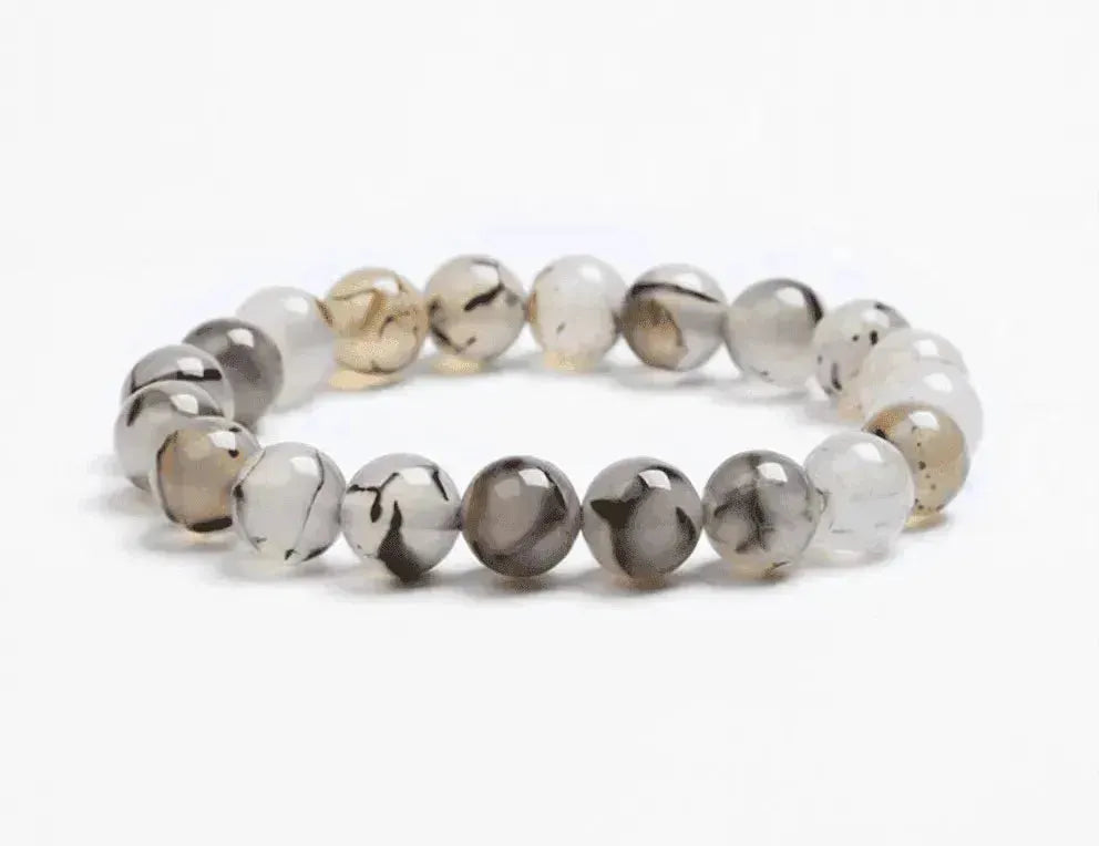 Handgefertigtes schwarzes Lava-Sieben-Chakra-Heilung-Balance-Perlenarmband - EX-STOCK CANADA