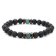 Personality Men's Black Volcanic Stone Bracelet - EX-STOCK Canada