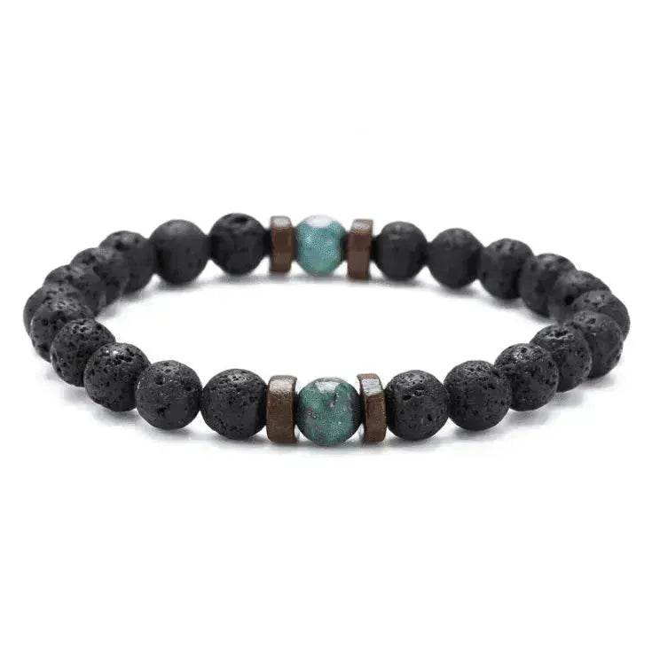 Personality Men's Black Volcanic Stone Bracelet - EX-STOCK Canada