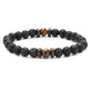 Personality Men's Black Volcanic Stone Bracelet - EX-STOCK Canada
