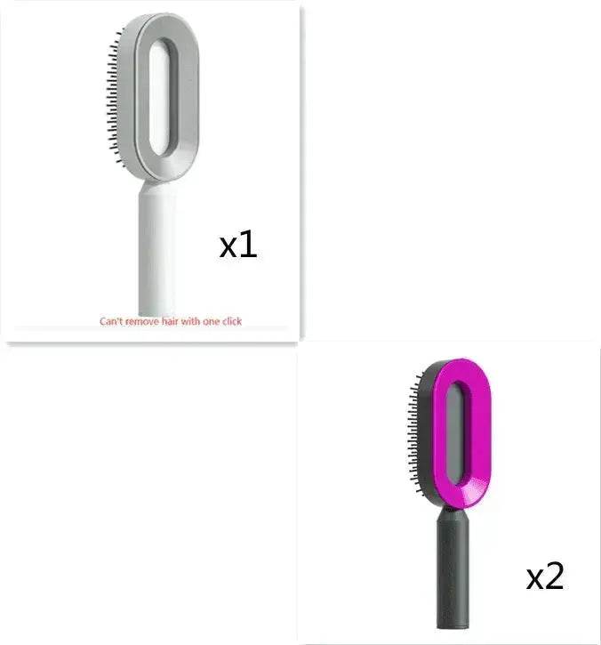 Self Cleaning Hair Brush For Women key Massage Scalp - EX-STOCK Canada
