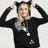 Cute cat print hoodie sweatshirt with big front pocket women Canada