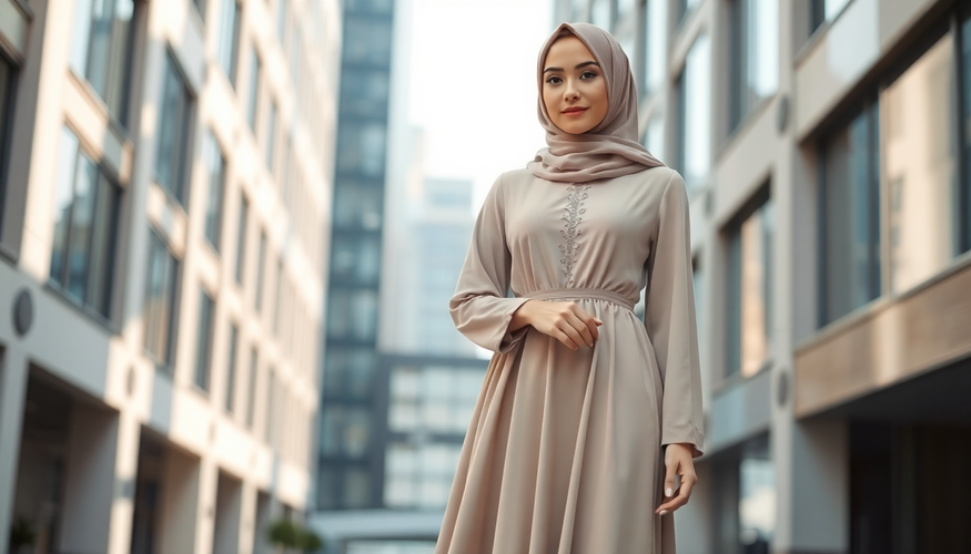 Elevate Your Style with EX-STOCK Canada's Muslim Women's Wear Long Sleeve Dress EX-STOCK Canada