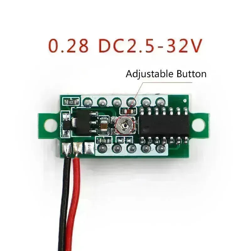 0.28 Ultra-small DC Voltmeter Digital LED Display Adjustable - EX-STOCK CANADA