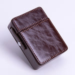Bag Metal Clip Leather Cigarette Flip Cigarette Case