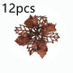 Glitter Artifical Christmas Flowers Christmas Tree Decorations For Home Fake Flowers Xmas Ornaments New Year Decor - EX-STOCK CANADA