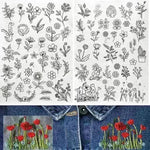 50pcs Water Soluble Stick and Stitch Embroidery Patterns stickers for Clothes - EX-STOCK CANADA