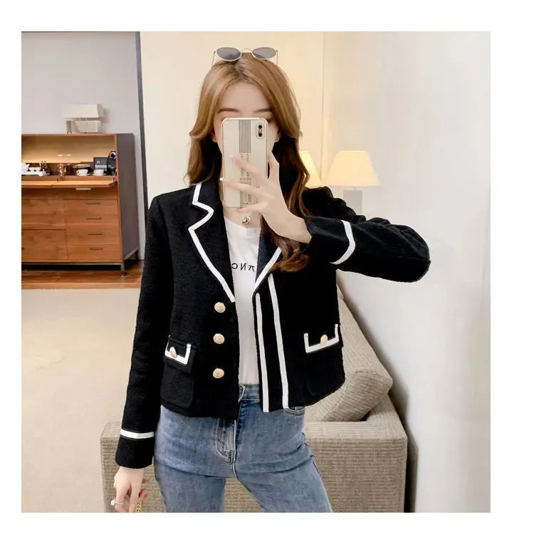 Elegant Luxury Formal Business Short Long Sleeve Blazer Jacket women - EX-STOCK CANADA
