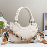 Bolso de Mano con Cadena Trenzada Elegante - Lujoso Bolso Bandolera de Mujer Hecho a Mano, Bolso de Hombro de Alta Gama con Forro de PoliésterEX-STOCK Canada 