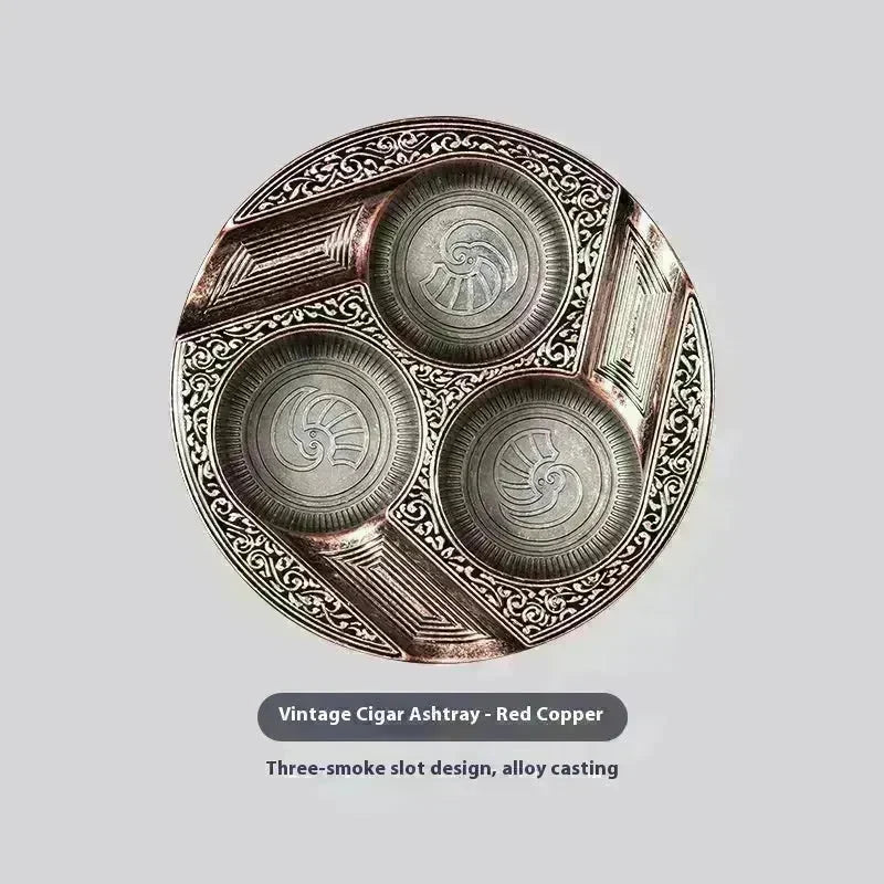 Three-slot Retro Metal Easy-to-clean Cigar Ashtray - EX-STOCK CANADA