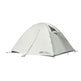 A dome-style camping tent in light gray with a small front window and visible tent pegs, photographed on a plain white background. The brand name 'Tentmaker' is printed near the lower front.
