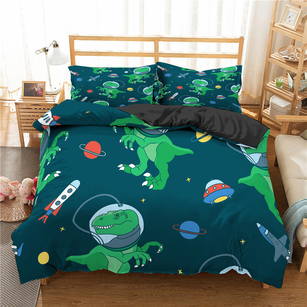 Cartoon Bedding Set Aerospace Astronaut Duvet Cover Quilt Cover Double Bed EX-STOCK Canada 