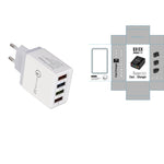 4-Port USB Wall Charger with Quick Charge 3.0 – EU, UK & US Plug | Multi-Colour