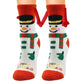 Soft Carton Christmas-themed Fleece Winter Home socks for Women - EX-STOCK CANADA