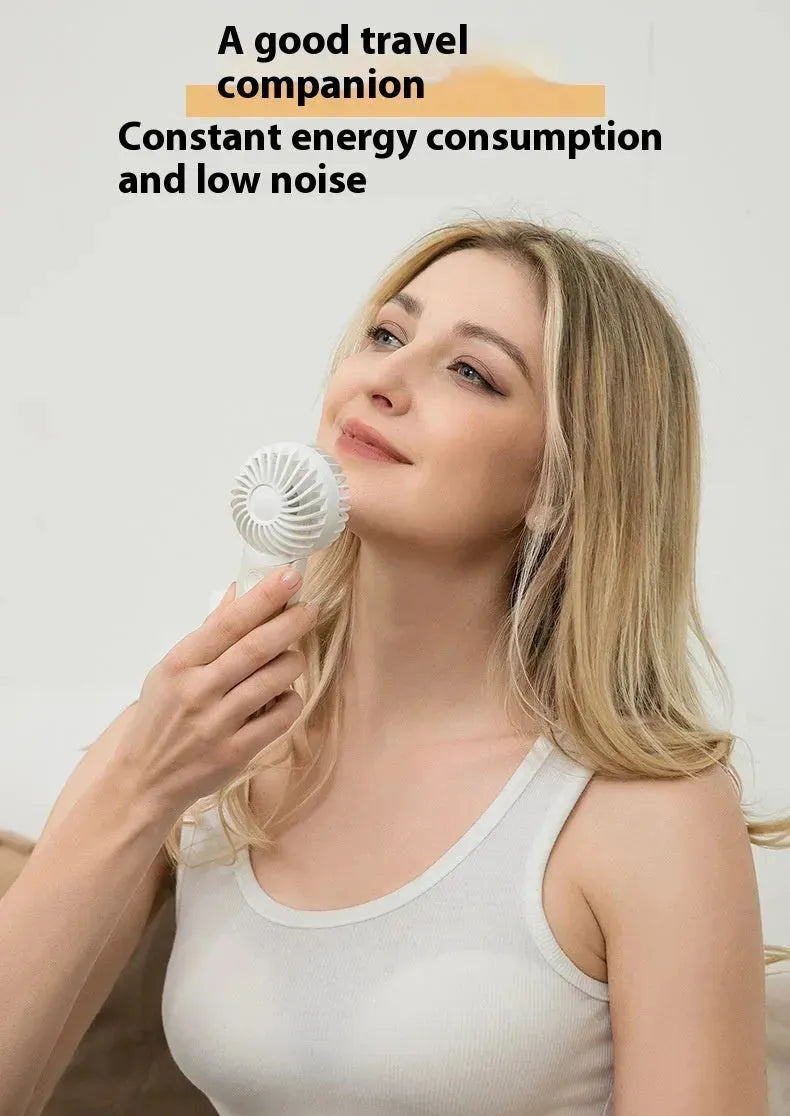 Handheld Fan Portable Silicone Handle Fixed Neck Mini - EX-STOCK CANADA