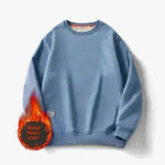 Fleece-lined Teens Oversized Winter cotton Pullover tops Round neck Sweatshirt - EX-STOCK CANADA