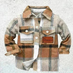 Baby Boy Cashmere Flannel Checkered button Shirt jacket kids - EX-STOCK CANADA