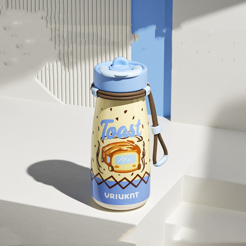 Kids Insulated Stainless Steel Thermos Cup 650ml – Cute Cartoon Design for School | 7 Colours