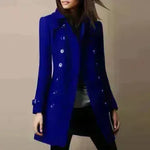 Ladies Spring Winter Long Jacket Wool Trench Coat Winter Workwear