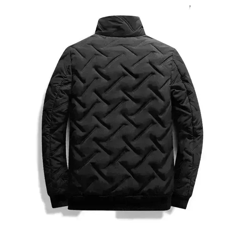 Herren Herbst Wintermantel Kurzständer Kragen Leichte Daunenjacke