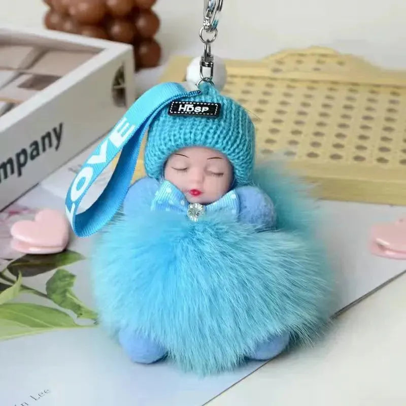 Cute Sleeping Doll Plush Doll Keychain Pendant Backpack Handbag Wallet Accessories - EX-STOCK CANADA