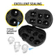 Skull Ice Cube Tray, 6-Grid Skull Ice Ball Maker, Flexible Black Silicone Ice Tray With Lid & Funnel, Skull Ice Cubes In 3 Distinct Patterns For Beverages & Chocolates On Parties & Holidays EX-STOCK