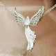 Diamond Modern Angel Pendant Necklace for Women - EX-STOCK CANADA