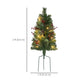 2ft 2 Pack Artificial Christmas Tree, Pre Lit Christmas Tree With Red Berries And Pine Cones, Battery Operated, Green EX-STOCK Canada 