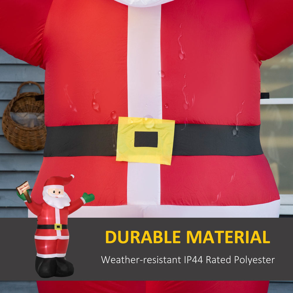 8ft Inflatable Christmas Santa Claus Holds Light Sign Of Blessings, Blow-Up Outdoor LED Yard Display For Lawn Garden Party EX-STOCK Canada 