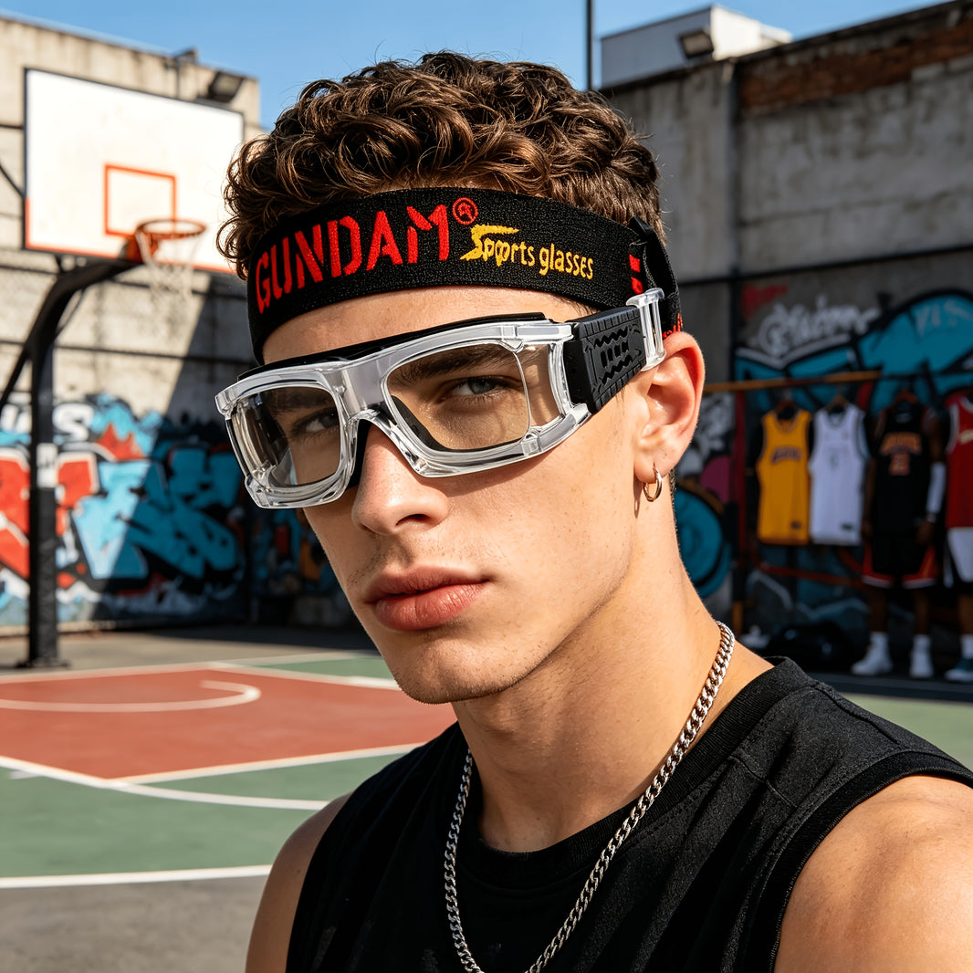 Gundam Sports Protective Goggles 2-Pack – Impact Resistant Wrap-Around Eyewear for Basketball, Football & Cycling (Unisex)