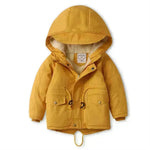 Children Cashmere Hoodie Windproof Winter jacket kids