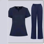 Women Nurse Uniform Female Hospital Nurse Costume V Neck Top Pants Set Nursing Uniforms Women Scrubs Set for Beauty Salon Massaging Workwear - EX-STOCK CANADA