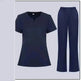 Women Nurse Uniform Female Hospital Nurse Costume V Neck Top Pants Set Nursing Uniforms Women Scrubs Set for Beauty Salon Massaging Workwear - EX-STOCK CANADA