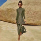 Pure Color Long-sleeved Trousers Fully Surrounded Conservative Beach Surfing Sunscreen ArabSwimsuit EX-STOCK