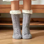 Calcetines de lujo de punto de punto cálido de invierno Inicio Inicio de calcetines de alfombras sin deslizamiento para hombres y mujeres