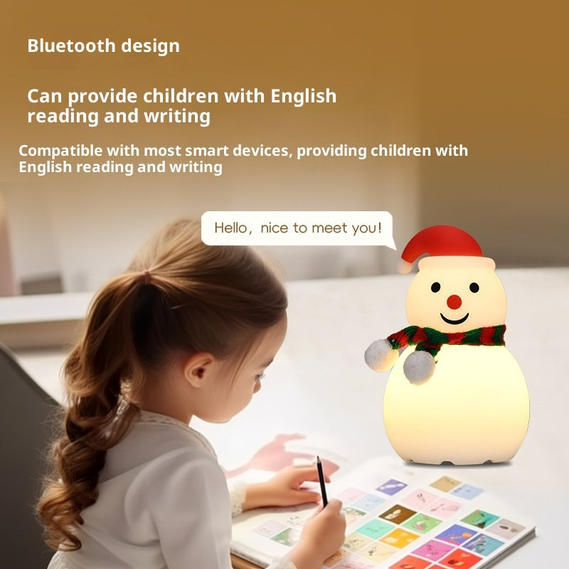Christmas Snowman Night Light Silicone Bluetooth Audio Small Night Lamp EX-STOCK Canada 