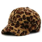 Fashion Leopard Fleece Baseball All-matching Peaked Cap - EX-STOCK CANADA