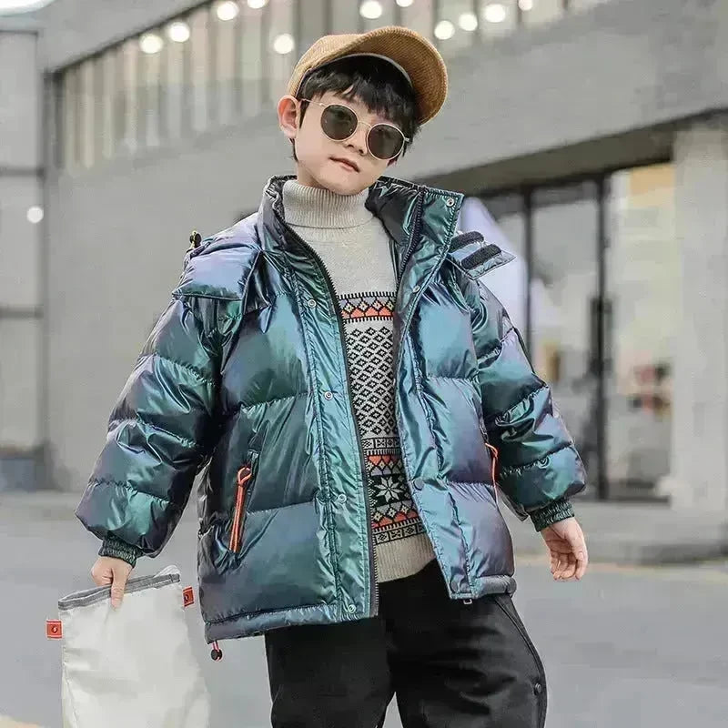Western Style Big Kids Thick Winter Children's White Duck Down Jacket - EX-STOCK CANADA