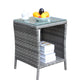 Mobilier de patio extérieur 1 table basse avec verre trempé transparentEX-STOCK Canada 