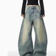 American Retro Washed Distressed Loose Wide-leg Baggy Jeans Pant For Women - EX-STOCK CANADA